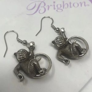 Brighton monkeying around custom earrings NWOT